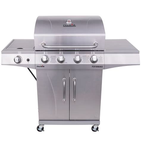 char-broil performance stainless steel 4-burner cabinet style gas grill|Char-Broil 4 burner review.